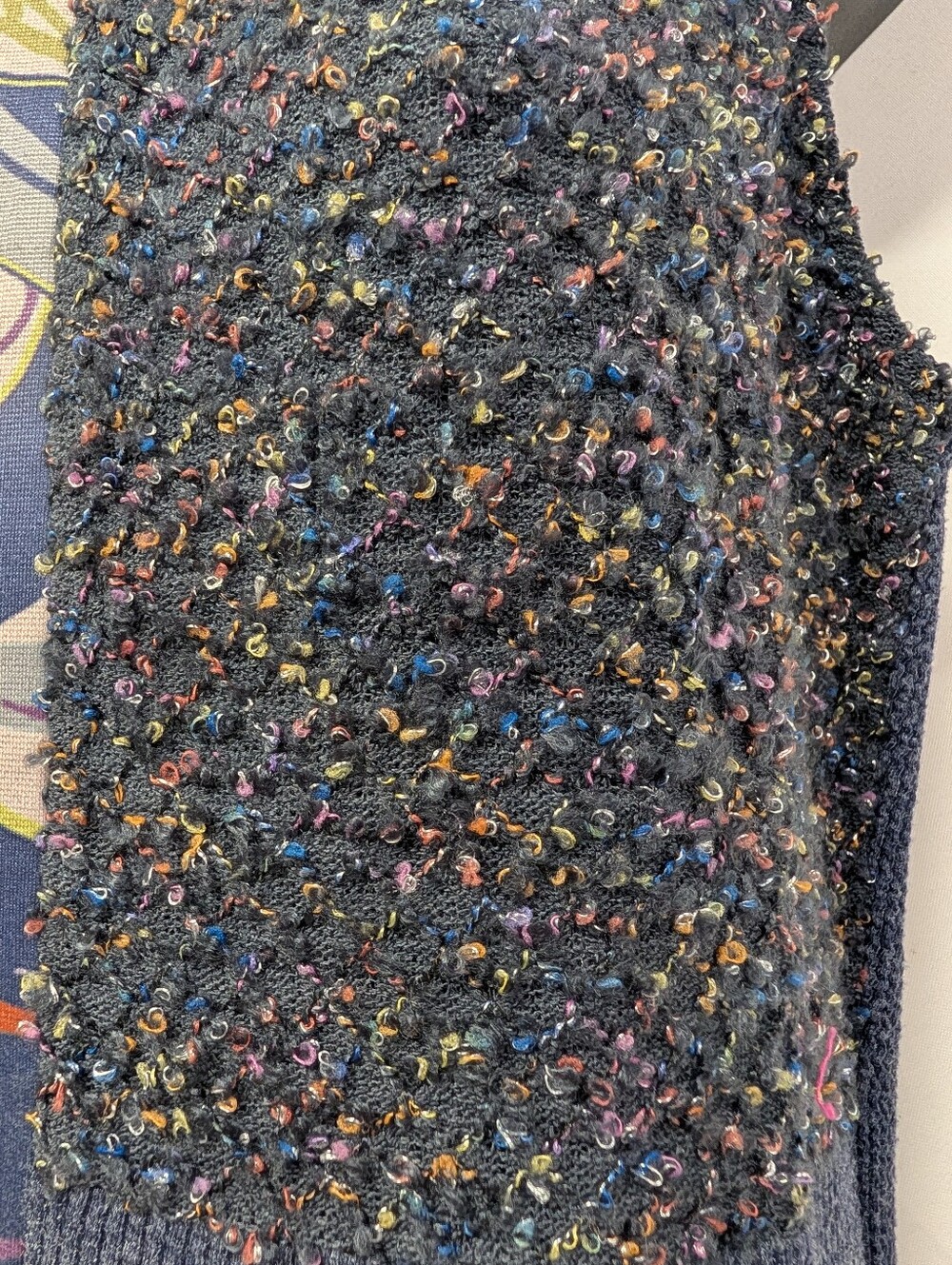 smash! Women's Blue Multicolor Floral Knit Shift Dress Sleeveless Size M - Picture 8 of 11